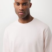 Nachhaltiger Unisex-Rundhalspullover „Pure Comfort“: Branding zum Einkuscheln