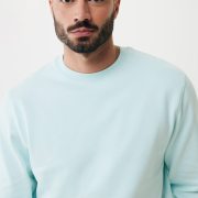 Nachhaltiger Unisex-Rundhalspullover „Pure Comfort“: Branding zum Einkuscheln