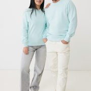 Nachhaltiger Unisex-Rundhalspullover „Pure Comfort“: Branding zum Einkuscheln
