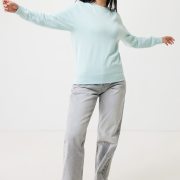 Nachhaltiger Unisex-Rundhalspullover „Pure Comfort“: Branding zum Einkuscheln