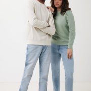 Nachhaltiger Unisex-Rundhalspullover „Pure Comfort“: Branding zum Einkuscheln