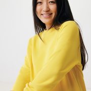 Nachhaltiger Unisex-Rundhalspullover „Pure Comfort“: Branding zum Einkuscheln