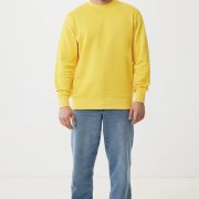 Nachhaltiger Unisex-Rundhalspullover „Pure Comfort“: Branding zum Einkuscheln