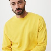 Nachhaltiger Unisex-Rundhalspullover „Pure Comfort“: Branding zum Einkuscheln