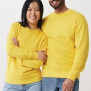 Nachhaltiger Unisex-Rundhalspullover „Pure Comfort“: Branding zum Einkuscheln