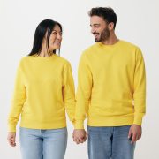 Nachhaltiger Unisex-Rundhalspullover „Pure Comfort“: Branding zum Einkuscheln