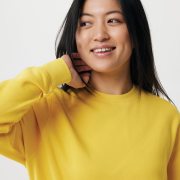 Nachhaltiger Unisex-Rundhalspullover „Pure Comfort“: Branding zum Einkuscheln