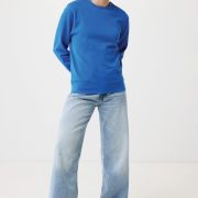 Nachhaltiger Unisex-Rundhalspullover „Pure Comfort“: Branding zum Einkuscheln