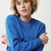 Nachhaltiger Unisex-Rundhalspullover „Pure Comfort“: Branding zum Einkuscheln