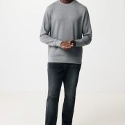 Nachhaltiger Unisex-Rundhalspullover „Pure Comfort“: Branding zum Einkuscheln