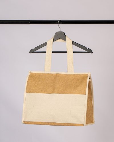 Kühltasche Natur: Premium-Mix aus Baumwolle & laminierter Jute