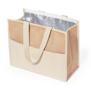 Kühltasche Natur: Premium-Mix aus Baumwolle & laminierter Jute