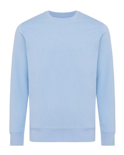 Nachhaltiger Unisex-Rundhalspullover „Pure Comfort“: Branding zum Einkuscheln