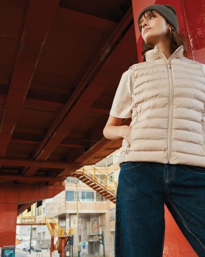 Nachhaltiger Damen Bodywarmer: 100 % Recycling-Polyester (Winddicht)