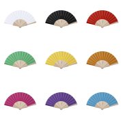 Breeze-Pure Handfächer: Naturholz-Eleganz mit Textil-Finish