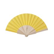 Breeze-Pure Handfächer: Naturholz-Eleganz mit Textil-Finish