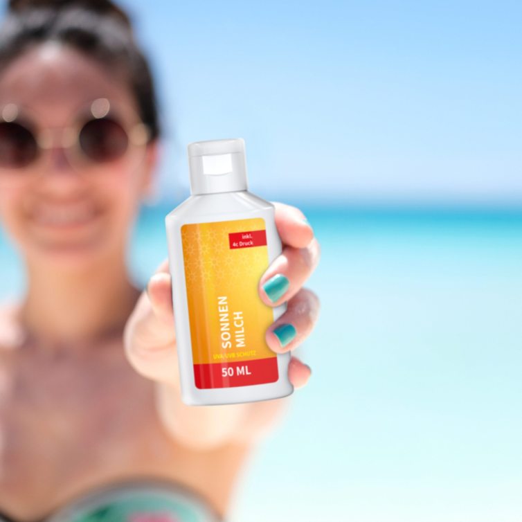 Sonnencreme als Werbemittel