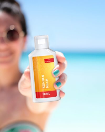Sun-Protect Elite: Premium Sonnencreme bedrucken mit LSF 30 & 50