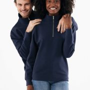 Nachhaltiger Quarter-Zip Sweater: Bio- & Recycling-Baumwolle (340g)