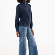 Nachhaltiger Quarter-Zip Sweater: Bio- & Recycling-Baumwolle (340g)