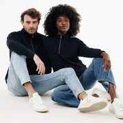 Nachhaltiger Quarter-Zip Sweater: Bio- & Recycling-Baumwolle (340g)