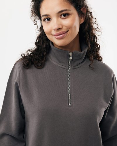Nachhaltiger Quarter-Zip Sweater: Bio- & Recycling-Baumwolle (340g)