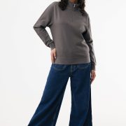 Nachhaltiger Quarter-Zip Sweater: Bio- & Recycling-Baumwolle (340g)