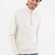 Nachhaltiger Quarter-Zip Sweater: Bio- & Recycling-Baumwolle (340g)