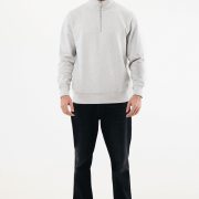 Nachhaltiger Quarter-Zip Sweater: Bio- & Recycling-Baumwolle (340g)
