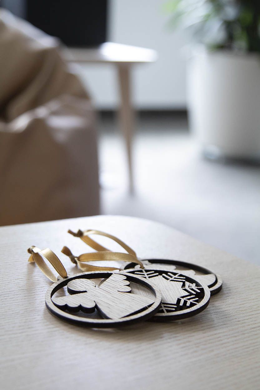 Weihnachtsgeschenkset Holzschnitt „Noel“ – Firmengeschenke mit Stil